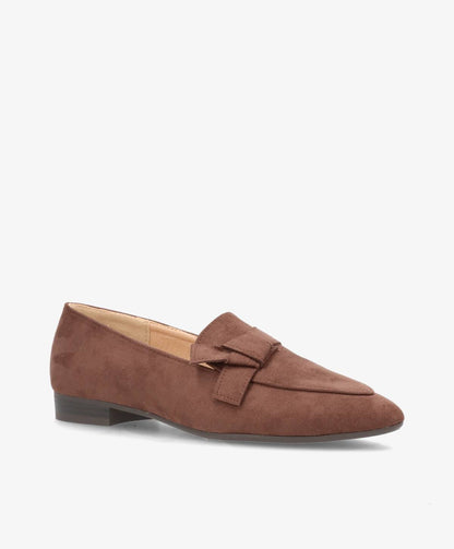 SABINE - Mørkebrun Vegan ruskind - Loafer - Dame